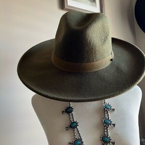 New Lucky Brand Khaki Wide-Brim Hat